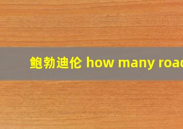 鲍勃迪伦 how many roads